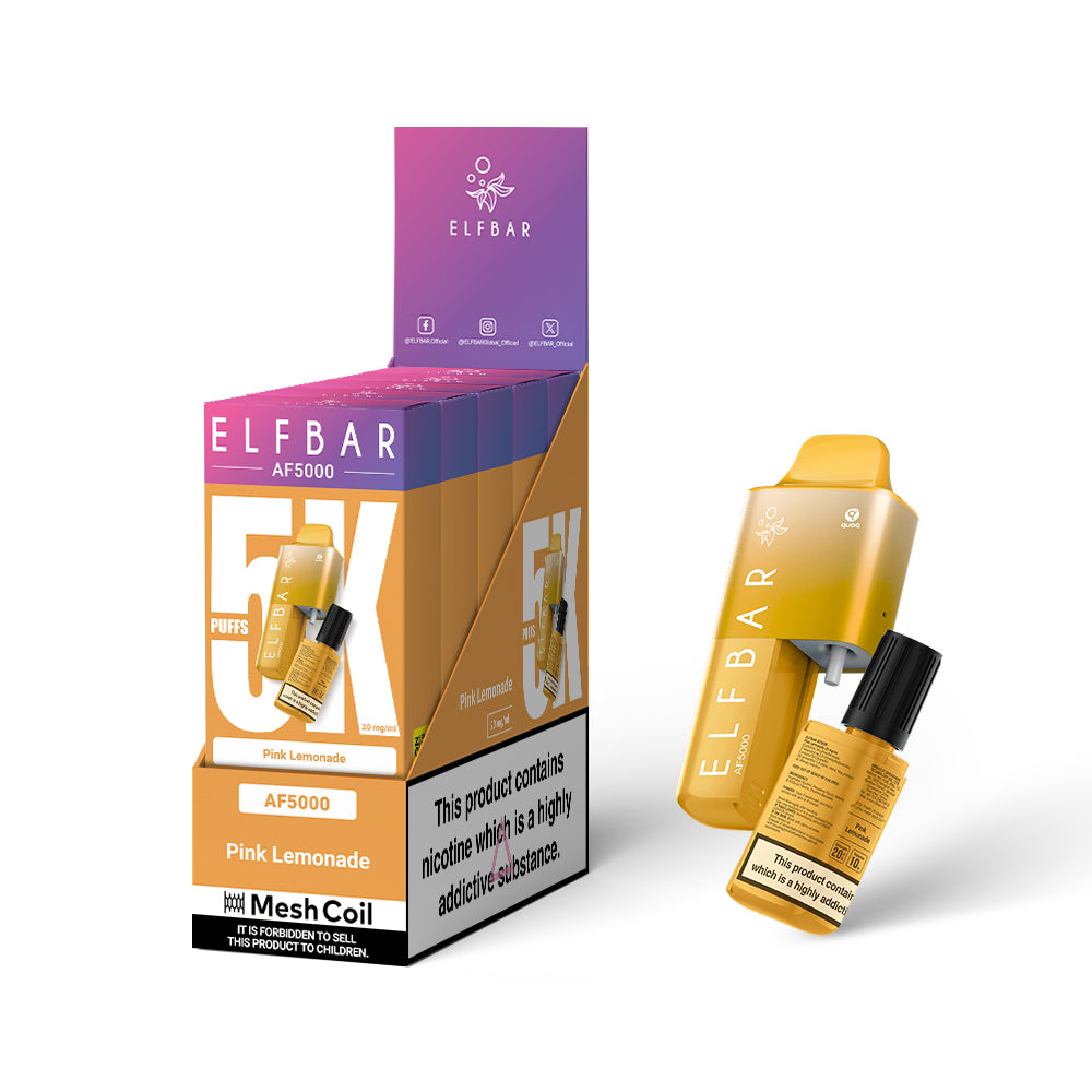 Wholesale - Pack of 5 - Elfbar AF5000 - Pink Lemonade