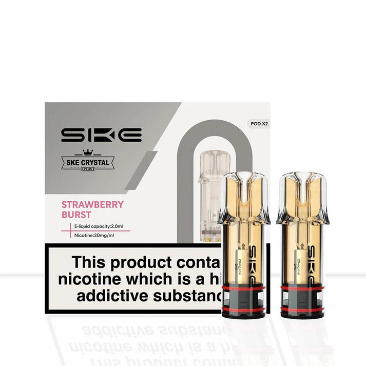 SKE vape pods with packaging on a white background