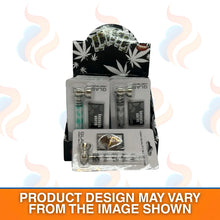 Packaged product with smoking accessories on a white background with smoke graphics.