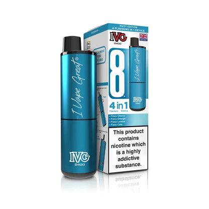 IVG vape device and packaging on a white background