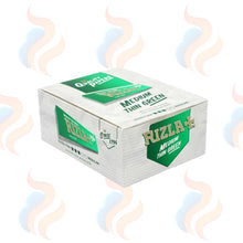 Box of Rizla rolling paper with smoke graphics on a white background