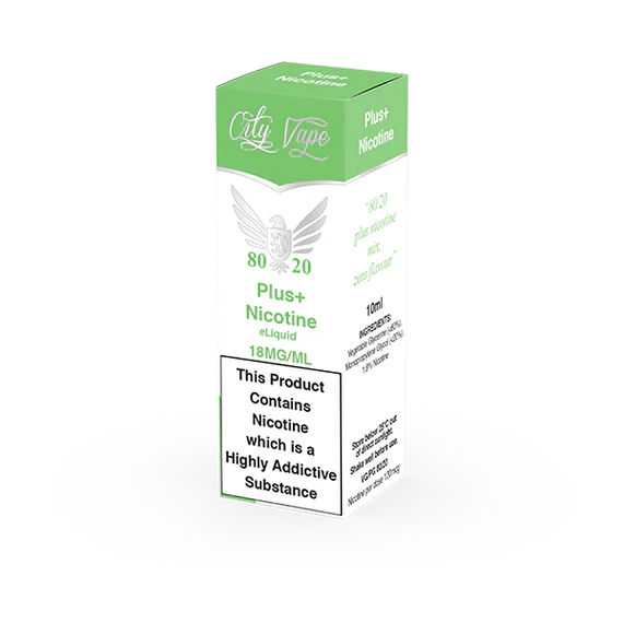 City Vape Plus+ Nicotine 80/20 - 10ml Nic Shots