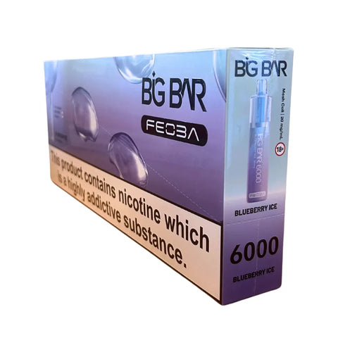 Box of 5 - Feoba Big Bar 6000 - Blueberry Ice