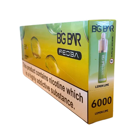 Box of 5 - Feoba Big Bar 6000 - Lemon Lime