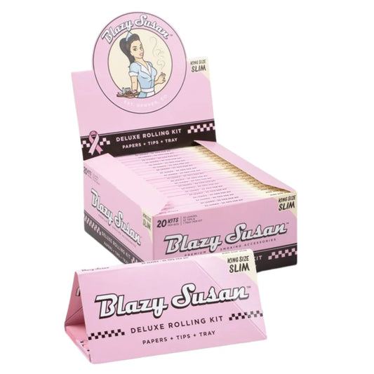 Pink Blazy Susan rolling kit packaging on a white background