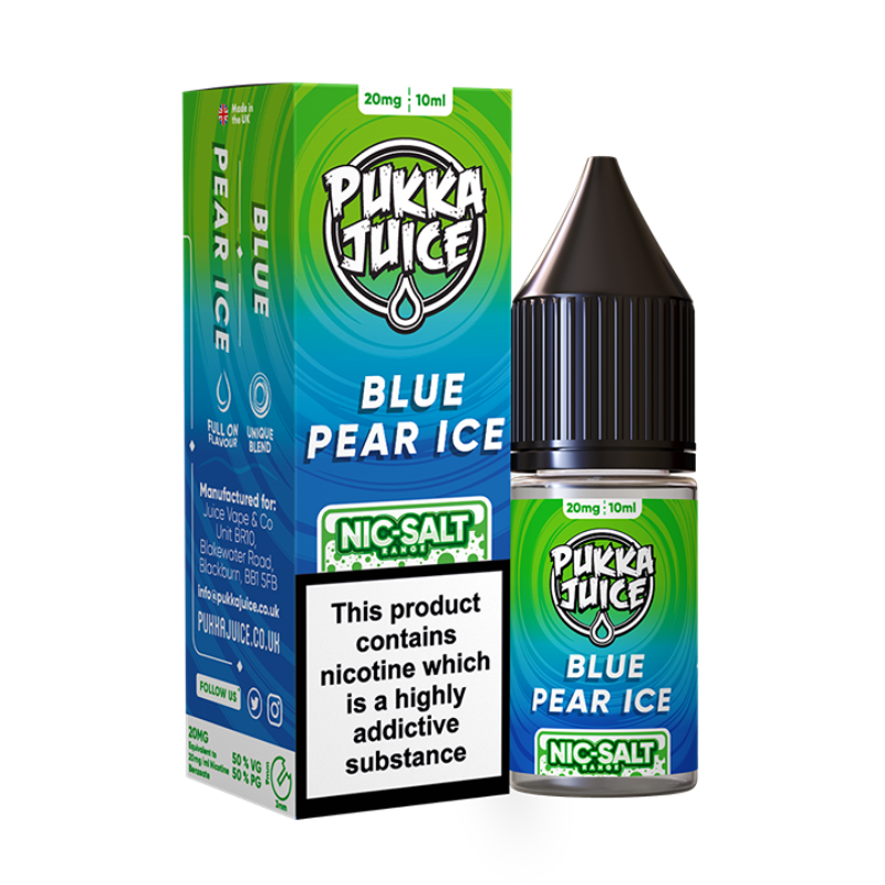 Wholesale - Pukka Nic Salts Blue Pear Ice - 10ml