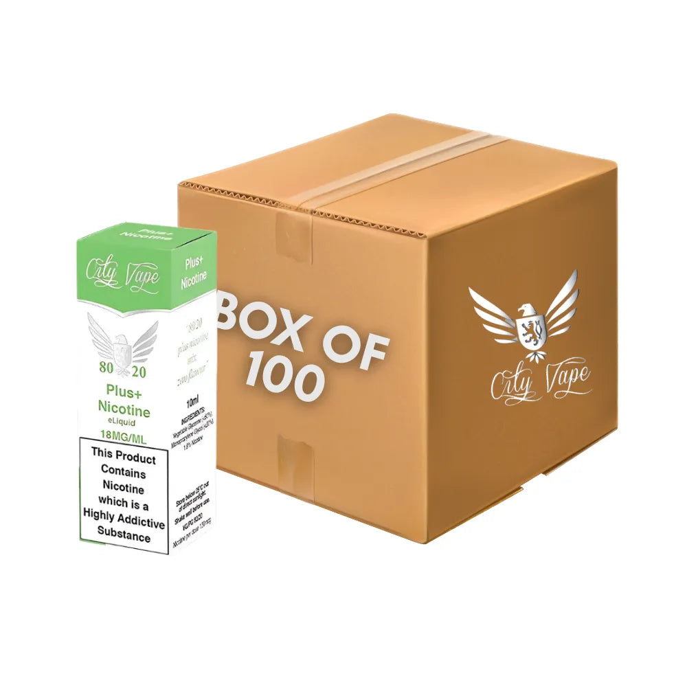 City Vape Plus+ Nicotine 80/20 10ml - Box of 100