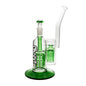 Clear Chongz 27.5cm "Wizard's Sleeve" bong with a green base and body on a white background.