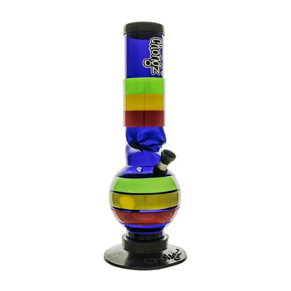 Colourful 30cm Chongz "Lazy Jane" acrylic waterpipe on a white background.