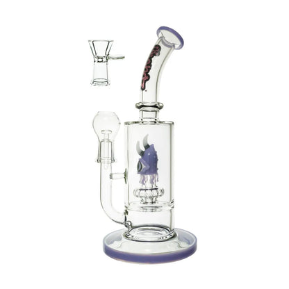 Clear 30cm Chongz "Purple Haze" glass waterpipe on a white background.