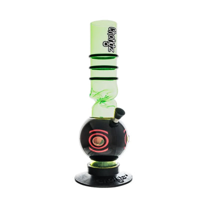 Colourful 30cm Chongz "Super Nause" acrylic waterpipe on a white background.