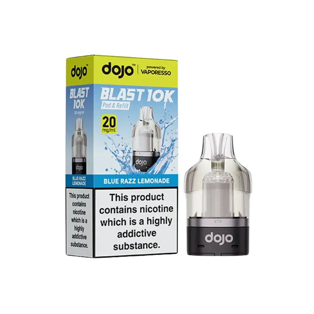  dojo vape cartridges and packaging on a white background