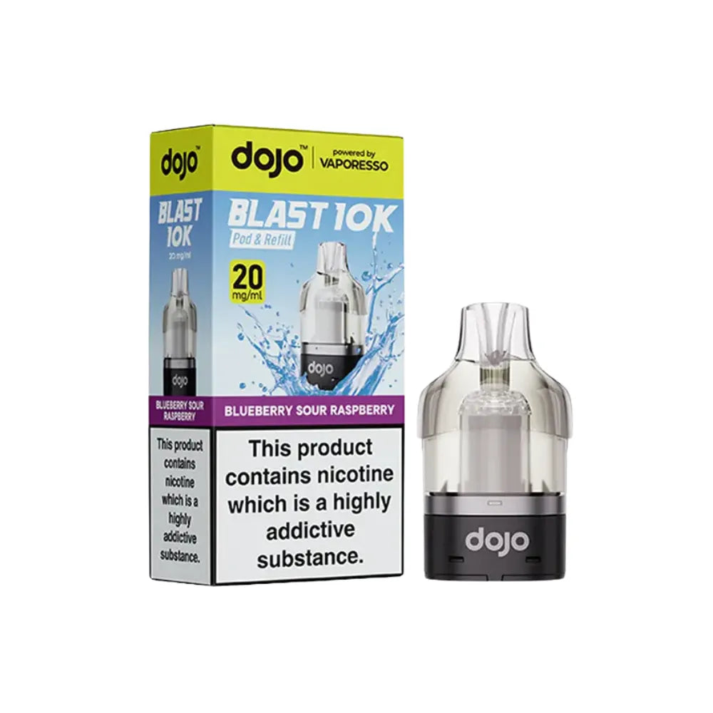  dojo vape cartridges and packaging on a white background