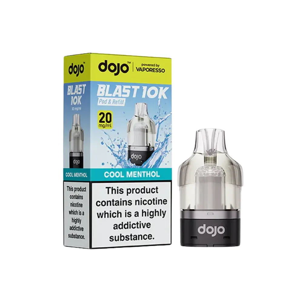  dojo vape cartridges and packaging on a white background