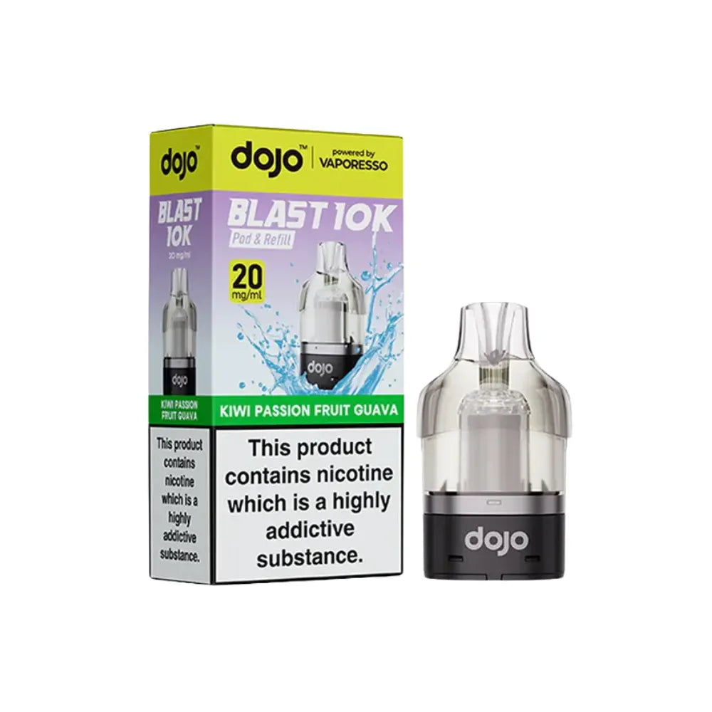  dojo vape cartridges and packaging on a white background