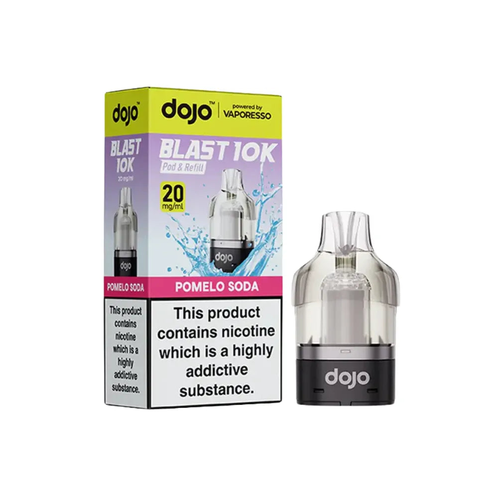  dojo vape cartridges and packaging on a white background