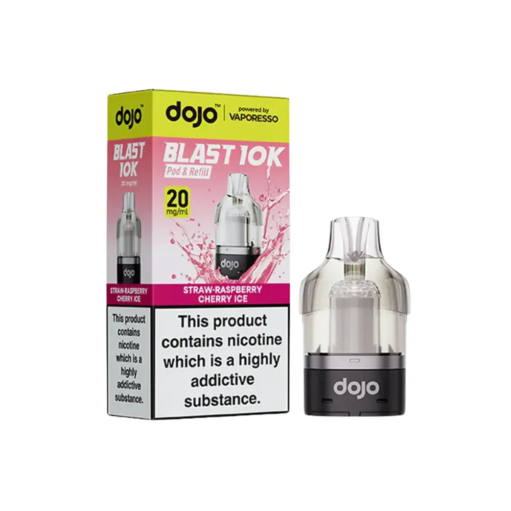  dojo vape cartridges and packaging on a white background