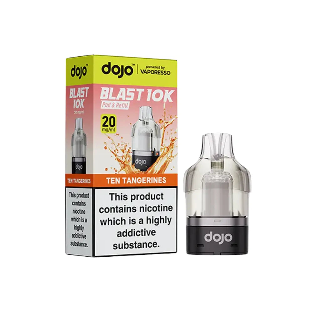  dojo vape cartridges and packaging on a white background