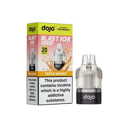  dojo vape cartridges and packaging on a white background