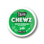 Doozy Chewz nicotine chewing gum container with green label on a white background