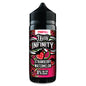 Doozy Infinity Strawberry Watermelon vape juice bottle on a white background