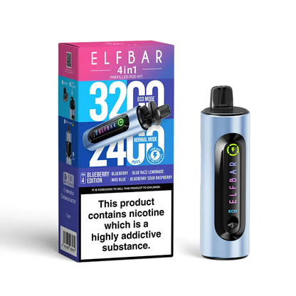 Elf Bar vape device and packaging on a white background