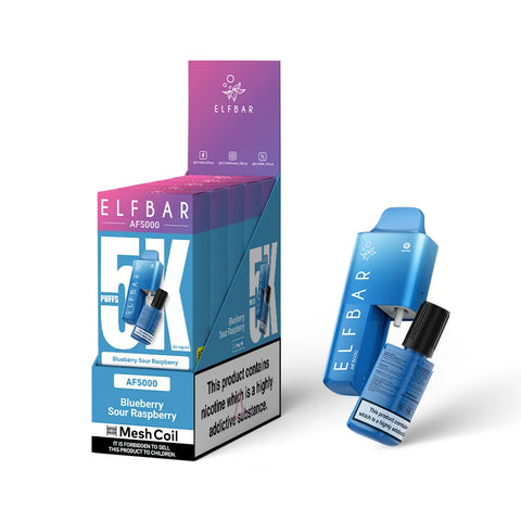 Box Of 5 - Elfbar AF5000 - Blueberry Sour Raspberry