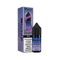 Elux Legend Nic Salts Blue Razz Gummy vape juice bottle and packaging on a white background