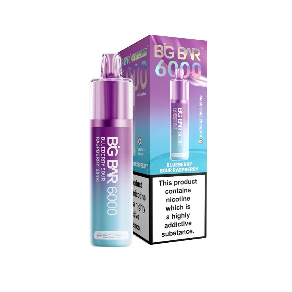 Feoba Big Bar 6000 - Blueberry Sour Raspberry - Disposable Vape