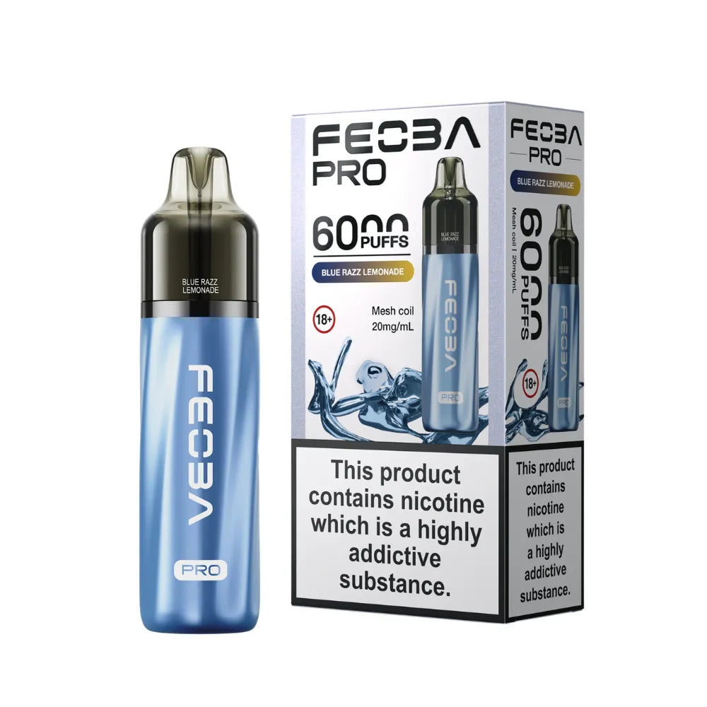 feoba Pro vape device and packaging on a white background