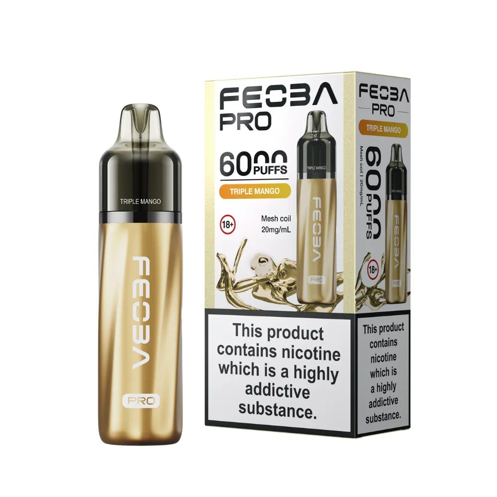 Feoba Pro vape device and packaging on a white background
