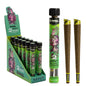 Colourful Display of G-Rollz King-Size Blunt Cones in Mint flavour with two cones next to a container.