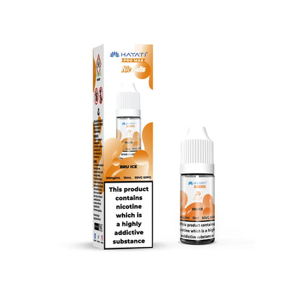HAYATI Pro Max Bru Ice vape juice packaging on a white background