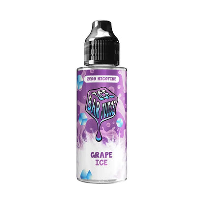 Bottle of ice bar juice  Grape Ice e-liquid on a white background