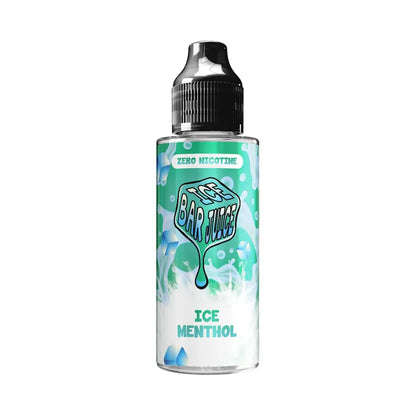 Bottle of Ice Bar Juice Ice Menthol e-liquid on a white background