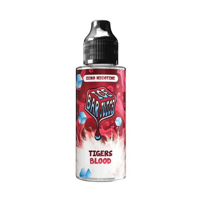 ice bar juice Bottle of Ice Bar Juice Tigers Blood flavor on a white background