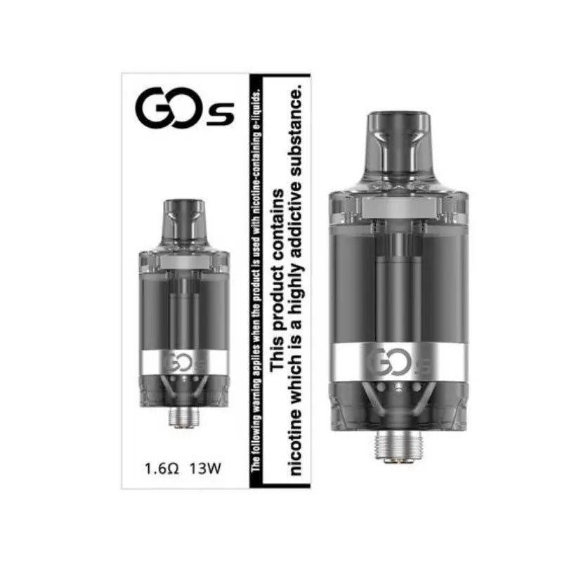 innokin tank 'GO S' branding on a white background