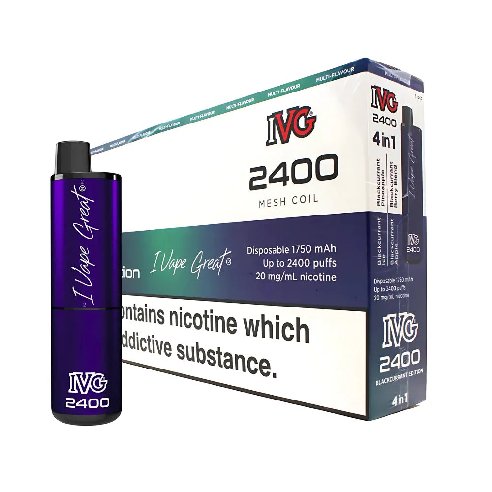 Box of 5 - IVG 2400 - Blackcurrant Edition