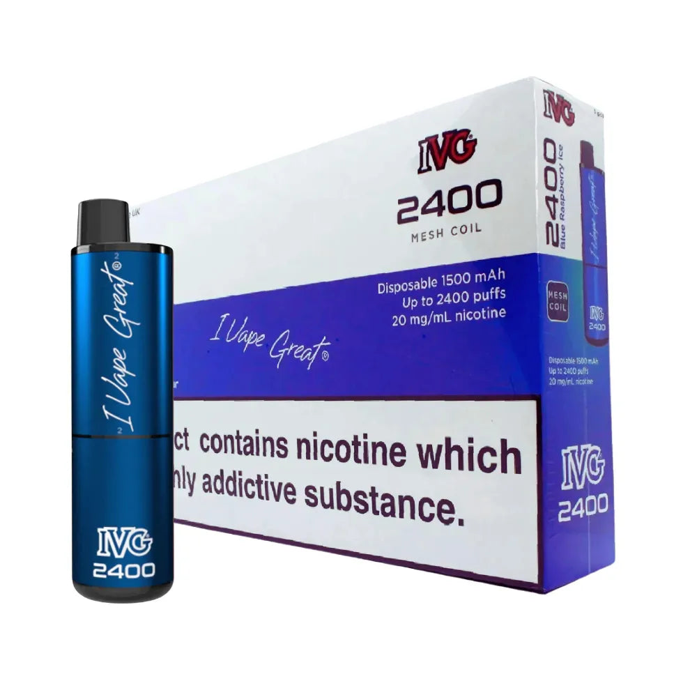 Box of 5 - IVG 2400 - Blue Raspberry ice