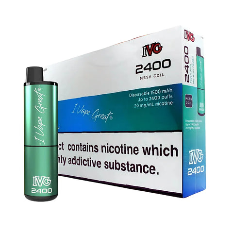 Box of 5 - IVG 2400 - Fresh Mint Menthol Mojito