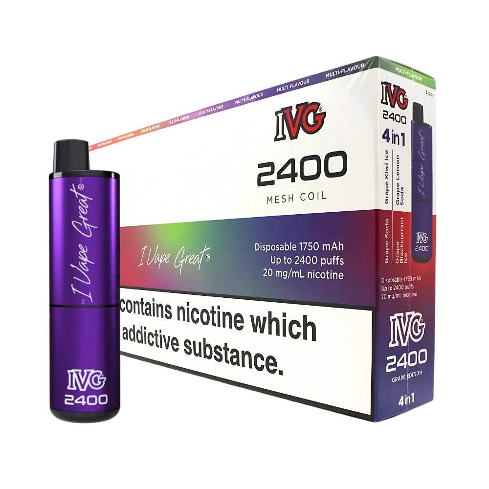 Box of 5 - IVG 2400 - Grape Edition