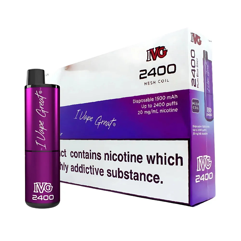 Box of 5 - IVG 2400 - Plum Blue Razz