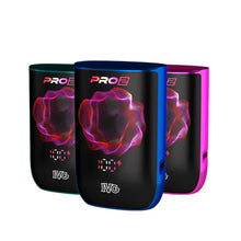 Three IVG pro 2 vape devices in different colours on a white background