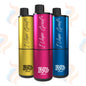 Three IVG 2400 vape devices in yellow, pink, and blue with 'I Vape Great' text on a white background.