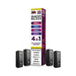 IVG 2400 Reload 4in1 Blackberry Edition colourful packaging with 4 black pods on a white background