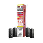 IVG 2400 Reload 4in1 Cherry Edition colourful packaging with 4 black pods on a white background
