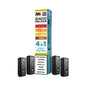 IVG 2400 Reload 4in1 Fizzy Edition colourful packaging with 4 black pods on a white background