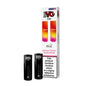 IVG Air vape pods lemon cherry passionfruit and packaging on a white background