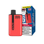 Red IVG SAVR vape device with packaging on a white background