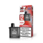 IVG Smart Max 10k Vape refill pod in "Strawberry Raspberry Ice" flavour beside colourful packaging on a white background,